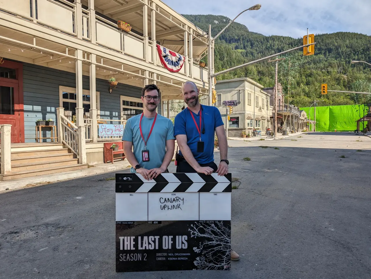 The Canary Uplink team on The Last of Us set